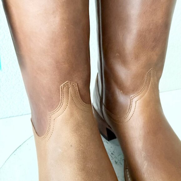 Lane EMMA JANE Womens Cowboy Boots 10 Brown Western Cowgirl Mid Calf Tall Boots - Picture 8 of 13